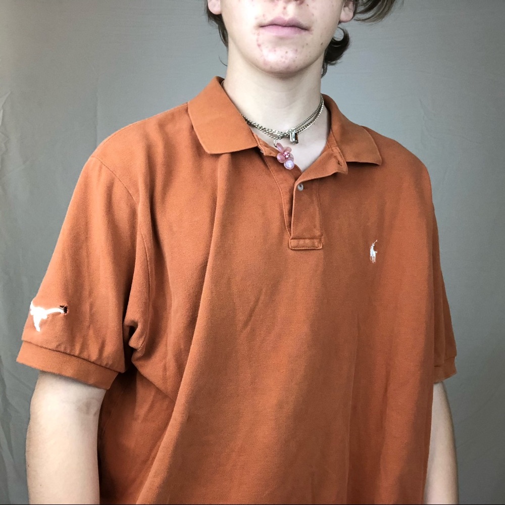 Vintage TEXAS LONGHORNS POLO Ralph Lauren orange